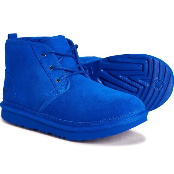 UGG Australia Unisex Regal Blue Suede Neumel II Booties Size 6 NEW - Picture 1 of 6